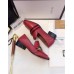 Gucci Leather Double G mid-heel loafer shoes Red(Y30-721707)