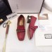 Gucci Leather Double G mid-heel preal loafer shoes Red(Y30-721708)