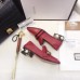 Gucci Leather Double G mid-heel preal loafer shoes Red(Y30-721708)