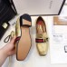 Gucci Leather Double G mid-heel loafer shoes Metallic golden(Y30-721711)