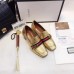 Gucci Leather Double G mid-heel preal loafer shoes Metallic golden(Y30-721712)