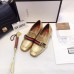 Gucci Leather Double G mid-heel preal loafer shoes Metallic golden(Y30-721712)