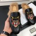 gucci men's Princetown slipper with Angry Cat appliqué 478285