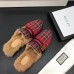 gucci men's Princetown  leather slipper with RED CHECK