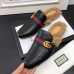 gucci men's Princetown leather slipper with double g 469950