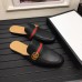 Gucci Pincetown Double G Calfskin Web Strap Men's Slipper 469891 Black 2017