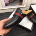 Gucci Pincetown Double G Calfskin Web Strap Men's Slipper 469891 Black 2017