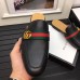 Gucci Pincetown Double G Calfskin Web Strap Men's Slipper 469891 Black 2017