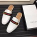 Gucci Pincetown Double G Calfskin Web Strap Men's Slipper 469891 White 2017