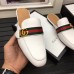 Gucci Pincetown Double G Calfskin Web Strap Men's Slipper 469891 White 2017