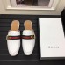 Gucci Pincetown Double G Calfskin Web Strap Men's Slipper 469891 White 2017