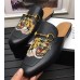 Gucci Pricetown Horsebit Detail Embroidered Tiger Head Men's Slipper 457135 Black 2017