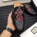 Gucci Pricetown Horsebit Detail Embroidered Snake Men's Slipper Black 2017