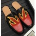 Gucci Pricetown Horsebit Detail Fire Print Men's Slipper Black 2017