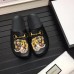 Gucci Horsebit Detail Round Toe Embroidered Tiger Head Slipper Black 2017