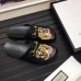 Gucci Horsebit Detail Round Toe Embroidered Tiger Head Slipper Black 2017