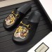 Gucci Horsebit Detail Round Toe Embroidered Tiger Head Slipper Black 2017