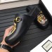 Gucci Horsebit Detail Round Toe Embroidered Tiger Head Slipper Black 2017