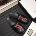 Gucci Horsebit Detail Round Toe Embroidered Snake Slipper Black 2017