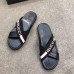 Gucci Men's Crossover Slide Sandals Stripe Black 2019