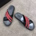 Gucci Men's Crossover Slide Sandals Stripe Red 2019