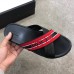 Gucci Men's Crossover Slide Sandals Stripe Red 2019