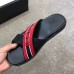 Gucci Men's Crossover Slide Sandals Stripe Red 2019