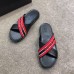 Gucci Men's Crossover Slide Sandals Stripe Red 2019