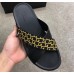 Gucci Men's Crossover Slide Sandals Yellow G Logo 2019