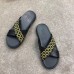 Gucci Men's Crossover Slide Sandals Yellow G Logo 2019