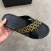 Gucci Men's Crossover Slide Sandals Yellow G Logo 2019