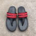 Gucci Men's Thong Sandals Stripe Red 2019