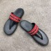 Gucci Men's Thong Sandals Stripe Red 2019