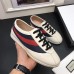 Gucci Leather Low-top For Men Sneaker With Web 483266 White 2017