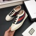 Gucci Leather Low-top For Men Sneaker With Web 483266 White 2017