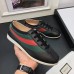 Gucci Leather Low-top For Men Sneaker With Web 483266 Black 2017