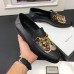 Gucci Leather Men's Loafer With Embroidered Tiger Black