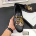 Gucci Leather Men's Loafer With Embroidered Tiger Black