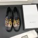 Gucci Leather Men's Loafer With Embroidered Tiger Black