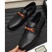 Gucci Leather Horsebit Men's Loafer Web Details Black