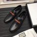 Gucci Leather Horsebit Men's Loafer Web Details Black