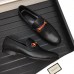 Gucci Leather Horsebit Men's Loafer Web Details Black