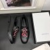 Gucci Leather Men's Loafer With Embroidered Kingsnake Black