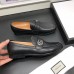 Gucci Leather Men's Loafer With GG Black