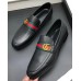 Gucci Leather Men's Loafer With GG Web Details