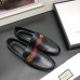 Gucci Leather Men's Loafer With GG Web Details