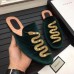 Gucci Green Velvet Evening Slipper With Snake