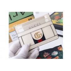 Gucci 523159 Ophidia card case White leather With Web