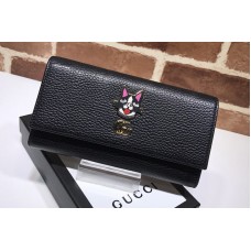 Gucci ‎499324 Continental wallet With Dog in Black Leather