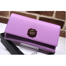 Gucci ‎499779 Continental wallet With GG Logo in Pink Leather